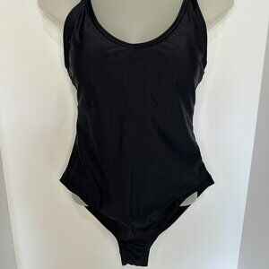 Swimsuits Women Black one Piece Bathing Suit Sport Training Teen Girl Modest Com